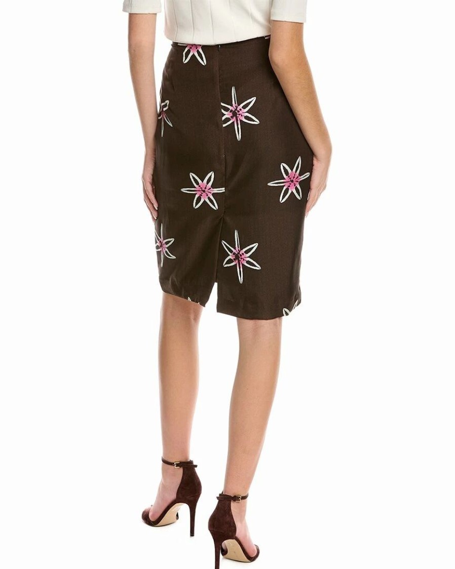 Online * Cheap Samantha Sung Chloe Silk Pencil Skirt Women Skirts