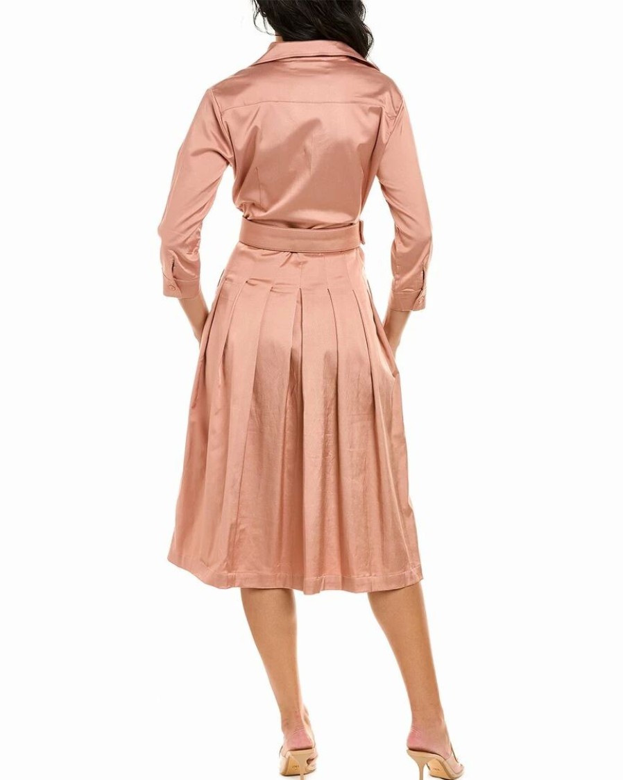 Best * New Samantha Sung Audrey 3 Silk Shirtdress Women Dresses