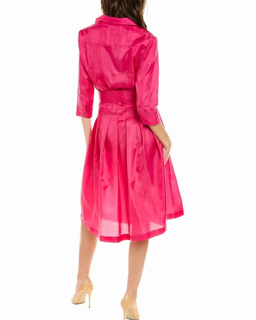 Hot * Best Deal Samantha Sung Audrey 3 Silk Shirtdress Women Dresses