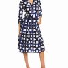 New * Outlet Samantha Sung Patricia Wool & Silk-Blend Shirtdress Women Dresses