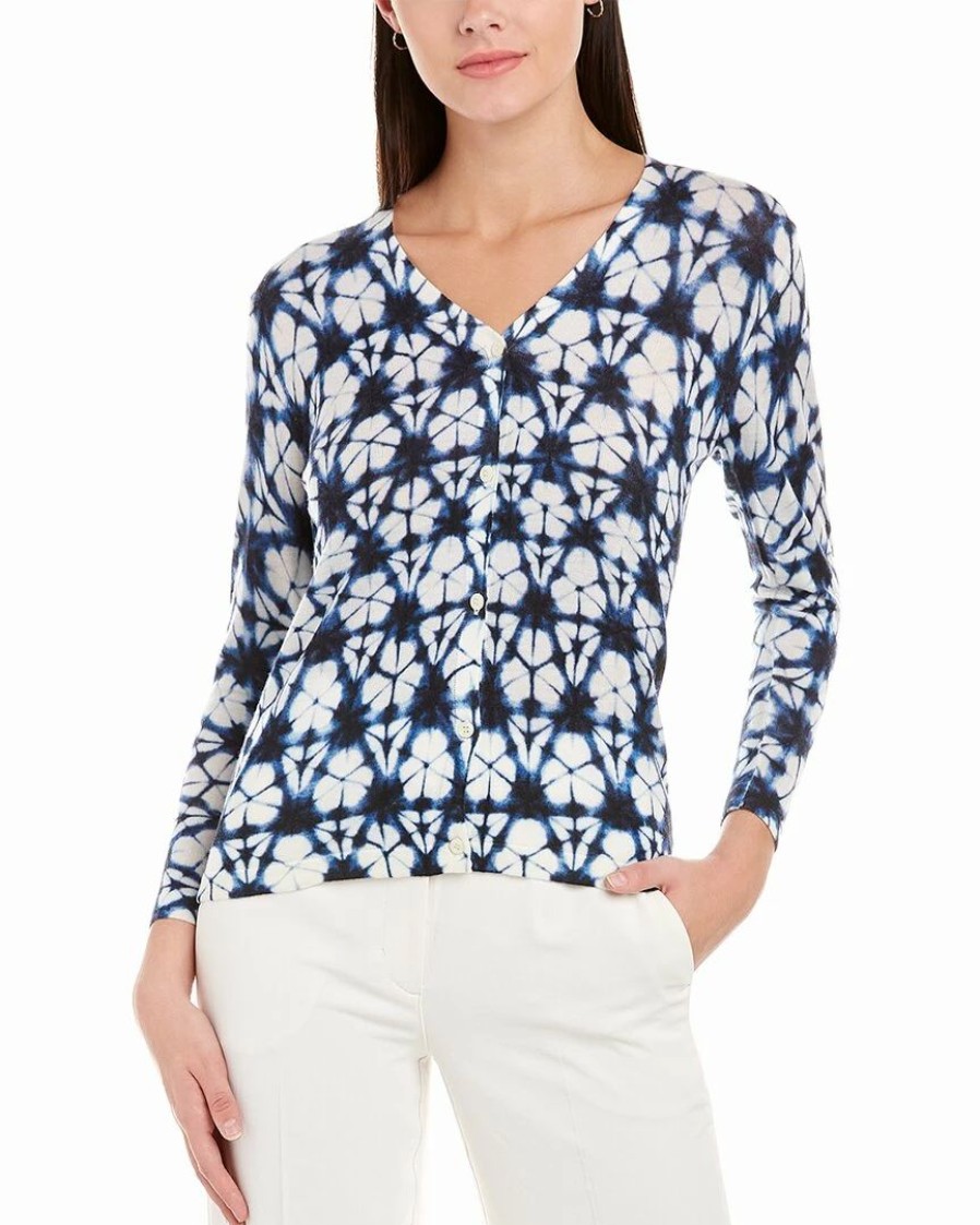 Online * New Samantha Sung Charlotte Cashmere & Silk-Blend Cardigan Women Sweaters & Knits