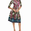 Online * Coupon Samantha Sung Patricia Wool & Silk-Blend Shirtdress Women Dresses