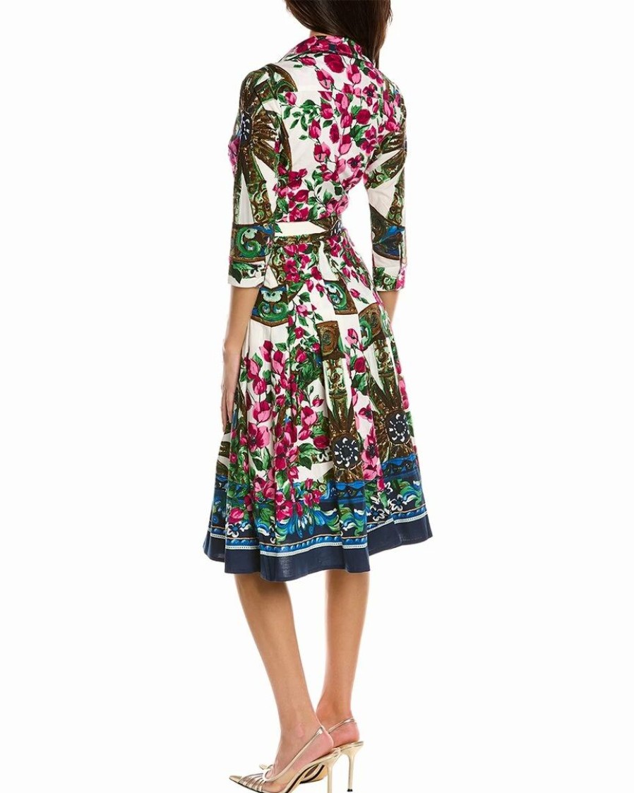 Online * Coupon Samantha Sung Patricia Wool & Silk-Blend Shirtdress Women Dresses