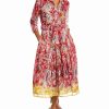 Best * Budget Samantha Sung Audrey 4 Shirtdress Women Dresses Red Multi