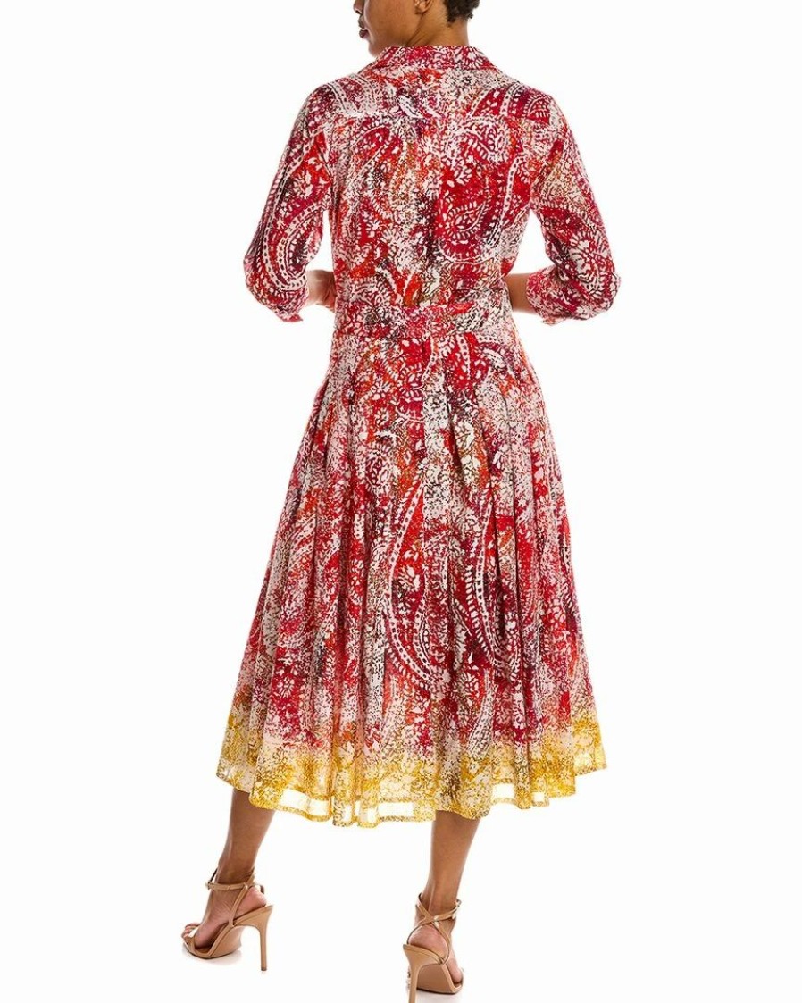 Best * Budget Samantha Sung Audrey 4 Shirtdress Women Dresses Red Multi