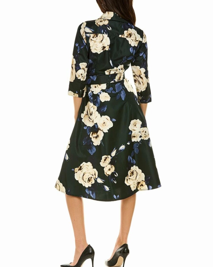 Online * Discount Samantha Sung Abel Silk Shirtdress Women Dresses