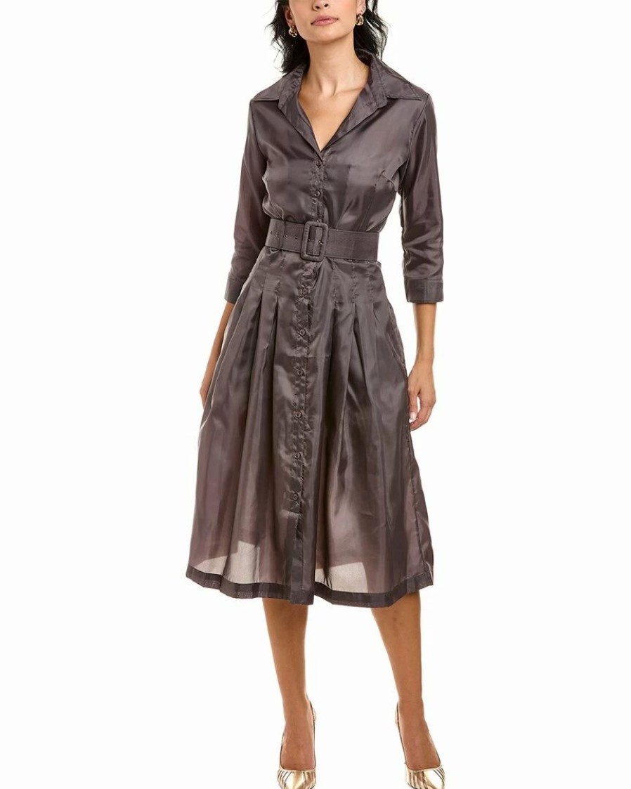 Wholesale * Flash Sale Samantha Sung Audrey Silk Shirtdress Women Dresses