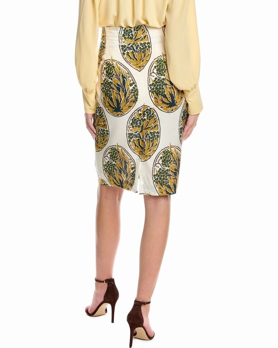 New * Budget Samantha Sung Chloe Silk Pencil Skirt Women Skirts