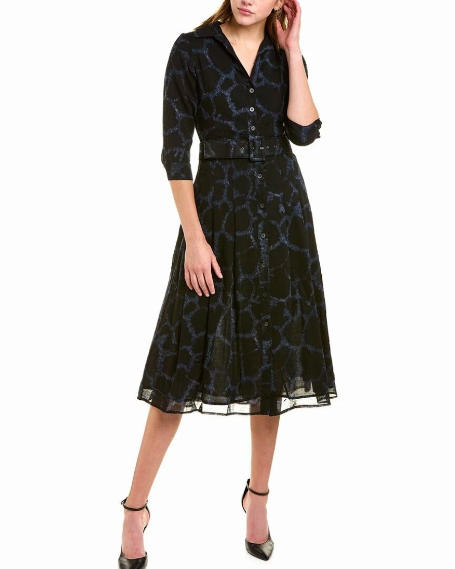 New * Flash Sale Samantha Sung Patricia Wool Shirtdress Women Dresses