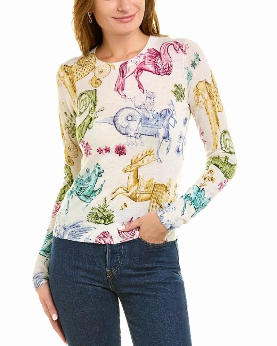 Hot * Best Pirce Samantha Sung Charlotte Silk & Cashmere-Blend Sweater Women Sweaters & Knits