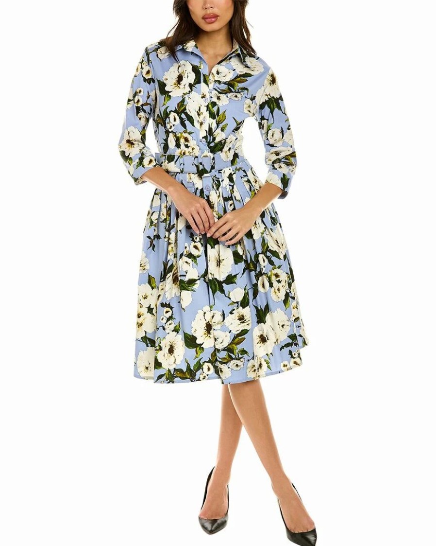 Wholesale * Outlet Samantha Sung Audrey 2 3/4-Sleeve Shirtdress Women Dresses