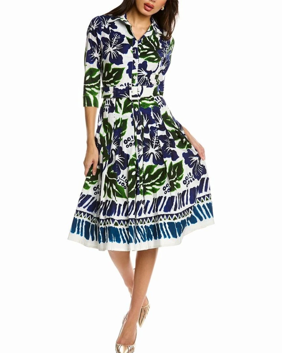 Wholesale * Best Sale Samantha Sung Patricia Wool & Silk-Blend Shirtdress Women Dresses