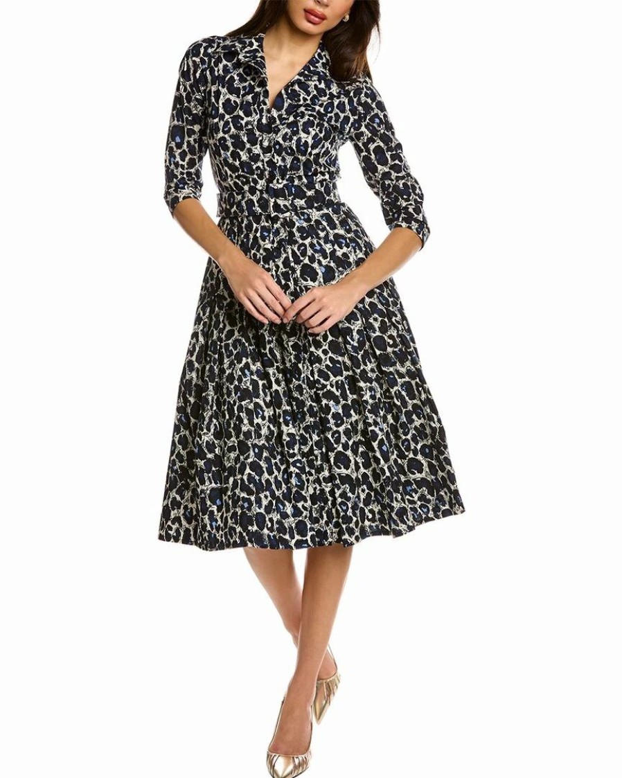 Wholesale * Top 10 Samantha Sung Patricia Wool & Silk-Blend Shirtdress Women Dresses