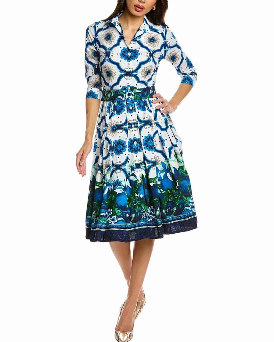 Online * Cheapest Samantha Sung Patricia Wool & Silk-Blend Shirtdress Women Dresses