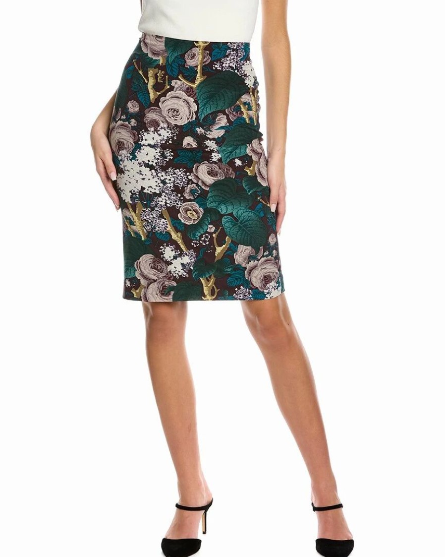 Online * Discount Samantha Sung Chloe Silk Pencil Skirt Women Skirts